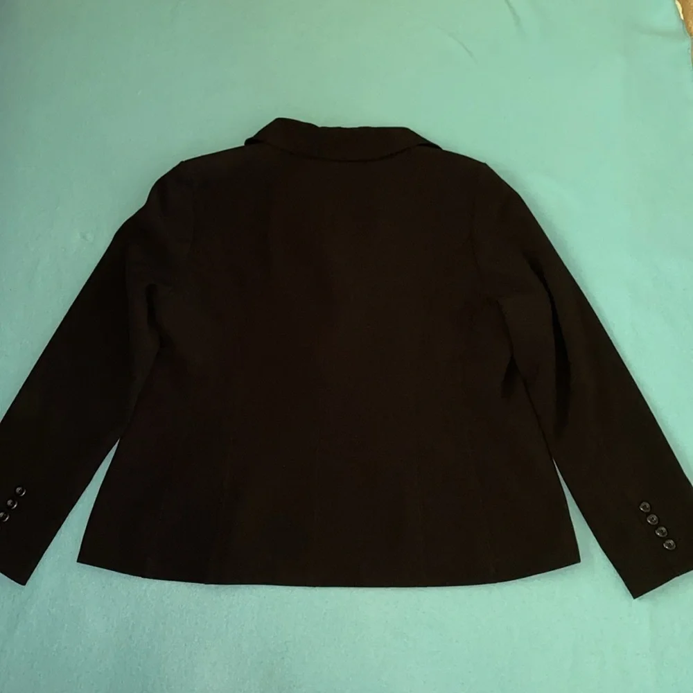 GEORGE black classic blazer coat jacket 2 button closure vintage NEW size 18 - Picture 3 of 15